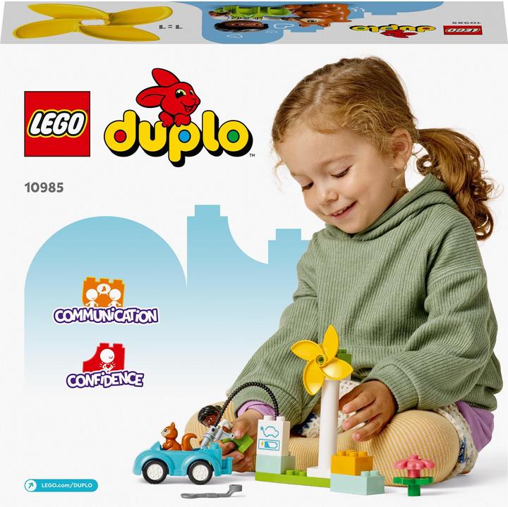 Actual product image LEGO Wind turbine and electric car (10985)