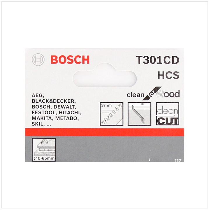 Produktbild Bosch Professional Zubehör Stichsägeblatt T 301 CD Clean for Wood, 5er-Pack