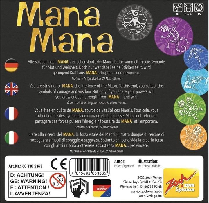 Productafbeelding Zoch Mana Mana (Duits, Frans, Italiaans, Engels)