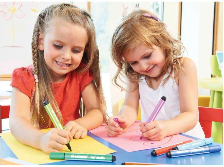 Image du produit STABILO Trio Scribbi Stylo feutre triangulaire à ressort (Multicolore, 14 x)