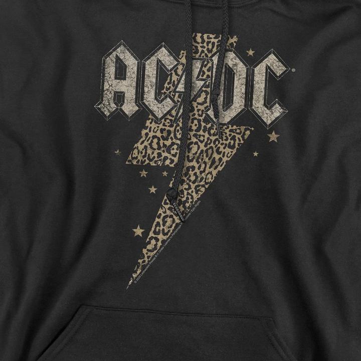 Immagine prodotto AC/DC Felpa con Cappuccio Bullone con Stampa Leopardo Uomo (L)