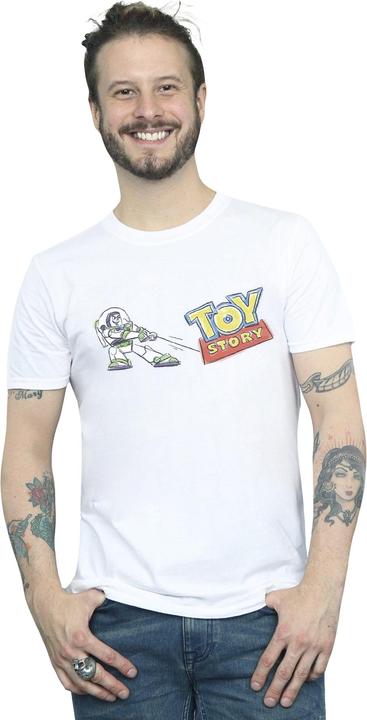 Immagine prodotto Disney Toy Story Buzz Pulling Logo Maglietta Uomo (4XL)