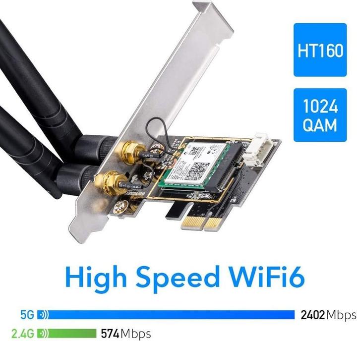 Image du produit Cudy WE3000 carte réseau WLAN interne / Bluetooth (Mini PCI Express)