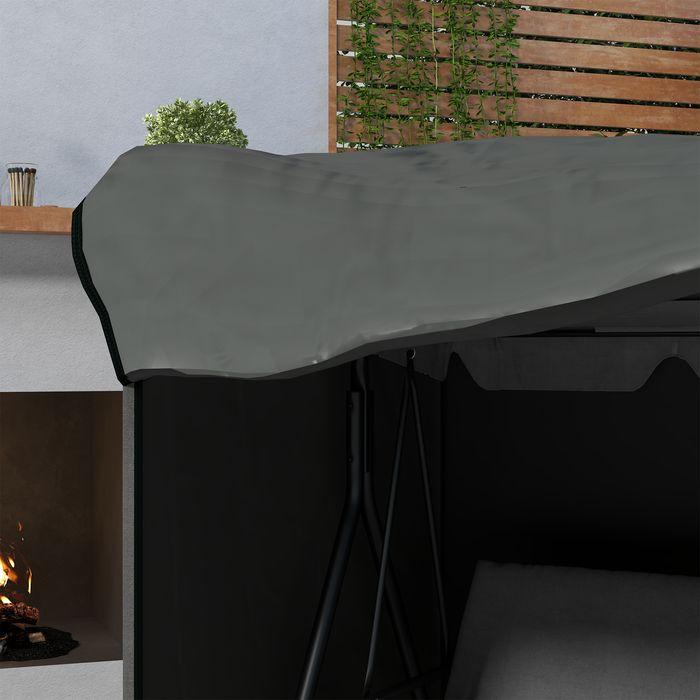 Produktbild Swisshandel24 Abdeckung für Hollywoodschaukel, 420D Oxford, 177x114x152cm Dunkelgrau