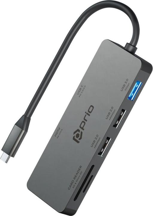 prio 7 in 1 Multiport USB C Adapter (USB, USB)