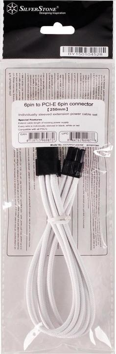 Productafbeelding Silverstone ATX Uitbreiding 6-6 (PCI-E) Pin wit