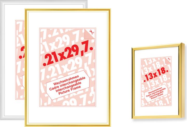 Produktbild Debex Alu-Wechselrahmen - natur eloxiert (13 x 18 cm)