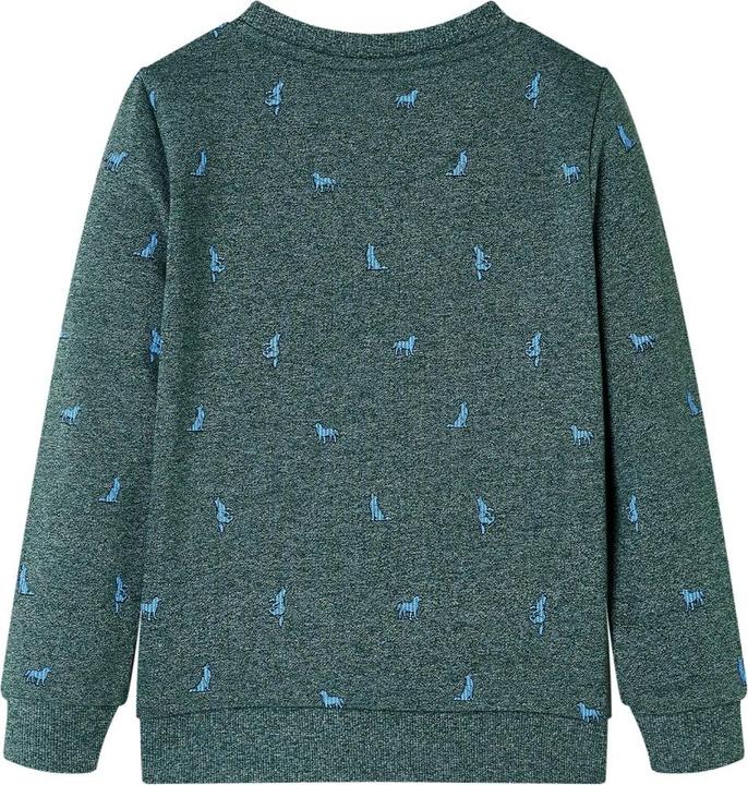 Immagine prodotto VidaXL Felpa da bambino verde scuro melange 140,Materiale: 50 (140)