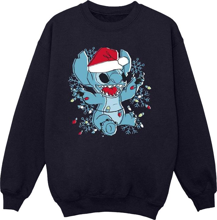 Disney Lilo And Stitch Christmas Lights Sketch Sweatshirt (XL)