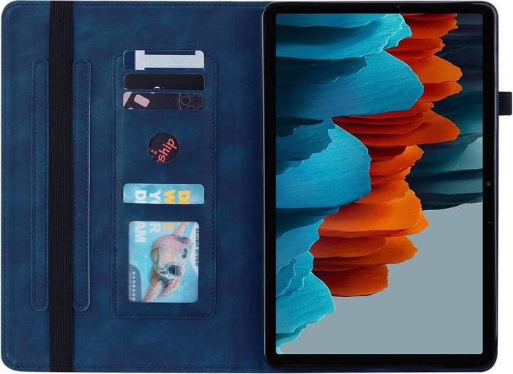 Cover-Discount Galaxy Tab S9+ - protective cover with zipper bag blue (Galaxy Tab S9+, Galaxy Tab S10+, Galaxy Tab S9 FE)