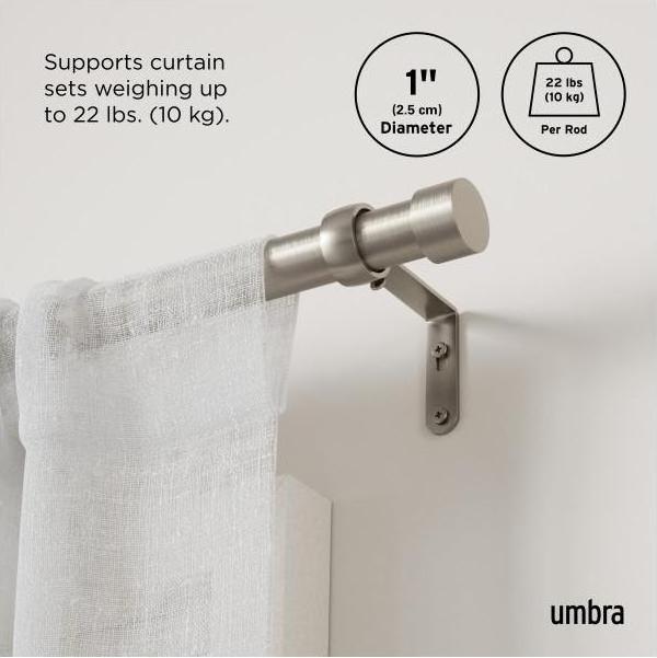 Produktbild Umbra Vorhangstange Cappa 92-168 cm, Silber