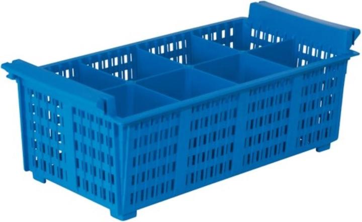 GN Schalen Cestino per le posate 43x21x15cm blu a 8 scomparti