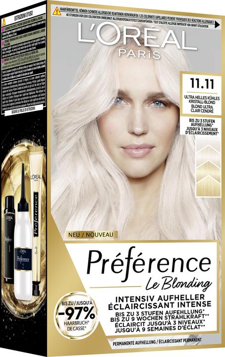 Image du produit L'Oréal Paris Preference Le Blonding (blond Ultra Cl, 11.11 Blond cristal froid ultra-clair)