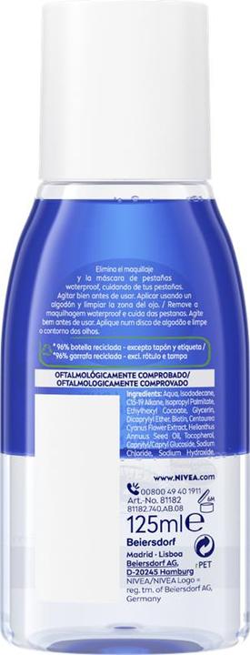 Immagine prodotto NIVEA VISAGE desmaquillador ojos waterproof doble acción 125 ml (Struccante, 125 ml)