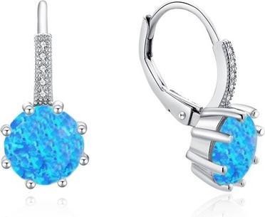 Moiss Graceful silver earrings with blue opals E0000599