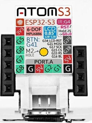 Produktbild M5Stack AtomS3 Dev-Kit mit 0.85inch Farbdisplay