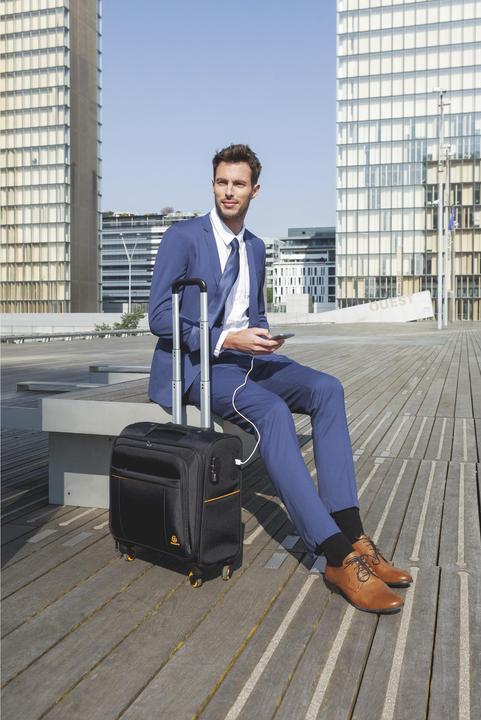 Image du produit Exacompta Trolley pour ordinateur portable Exactive® 48 x 42 x 23 cm (L x H x P) Polyester noir/orange (50.57 l, M (50 - 90l))