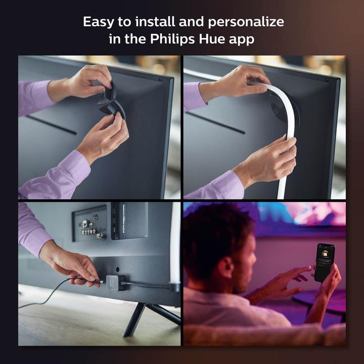 Actual product image Philips Hue Play Gradient Lightstrip 65" (RGBW, 254 cm, Indoor)