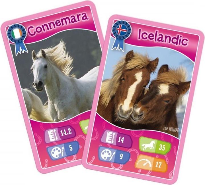 Produktbild Winning Moves Top Trumps Kartenspiel „Pferde, Ponys und Einhörner“.