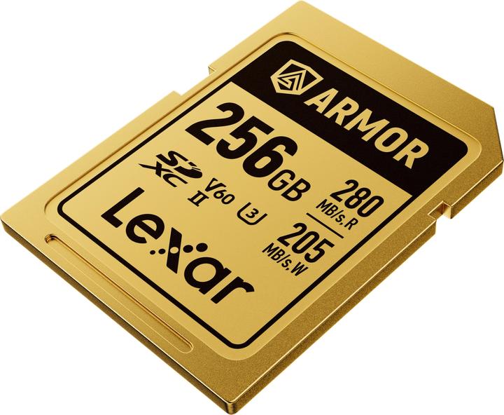 Actual product image Lexar Armor Gold (256 GB, SDXC, U3, UHS-II)