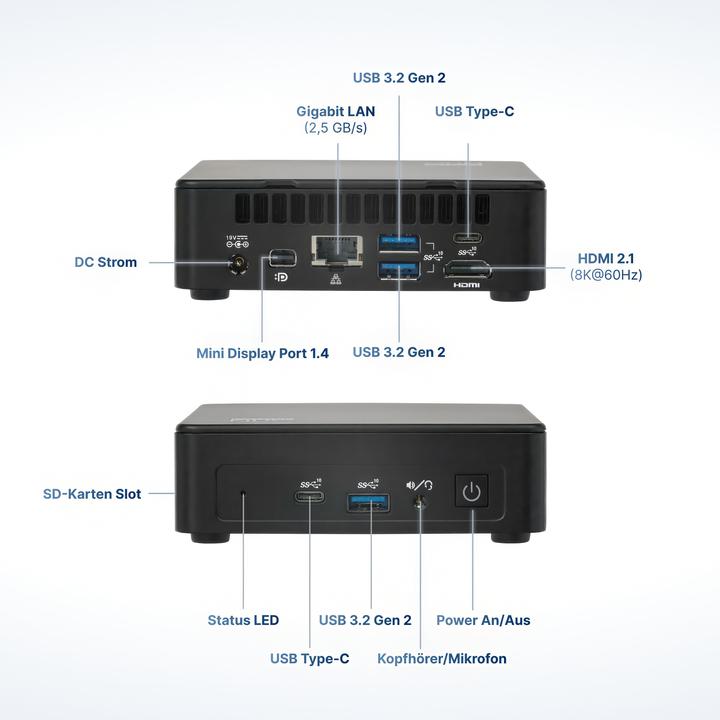 Image du produit Concept International FutureNUC Pro Entry NUC N150CP-NO-0/0W6E, Mini PC, Ethernet/LAN, Wi-Fi 6 (802.11ax), 45 W (Intel Celeron N2806)