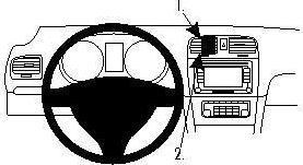 Actual product image Brodit ProClip VW Golf VI 09-12/Golf IV Variant 10-12