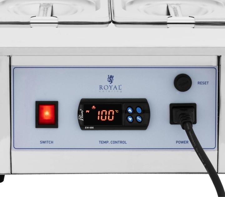Produktbild Royal Catering Schokoladenschmelzgerät elektrischer Schokoladenschmelzer 6 x 1,5 l bis 100 °C