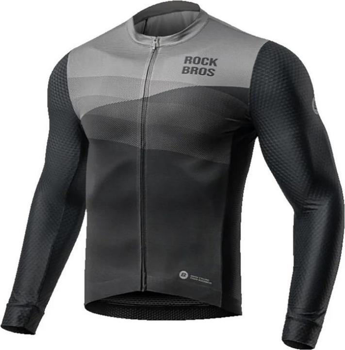 Rockbros cycling jersey 15120009005 long sleeve spring/summer XXL - black (XXL)
