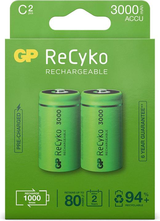Immagine prodotto GP Batteries ReCyko (2 pz., C, 3000 mAh)