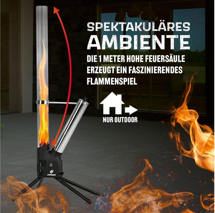 Actual product image Landmann Pellet-Fackel 126.5 cm, Höhe: 129.5 cm, Durchmesser