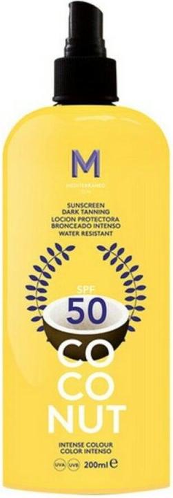Mediterraneo Sun COCONUT sunscreen dark tanning SPF50 200 ml (Sonnencreme Gesicht, SPF 50, 200 ml, 105 g)