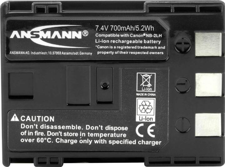 Actual product image Ansmann Canon NB-2LH Battery (Camera battery)