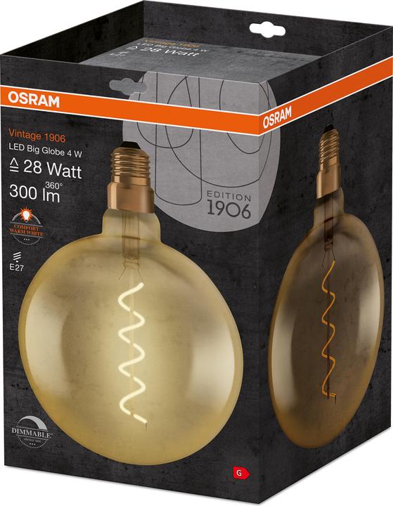 Actual product image Osram Vintage 1906 (E27, 5 W, 300 lm, 1 x, G)