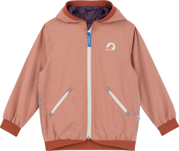 Produktbild finkid wendbare Regenjacke Muutuva peach/rust (140, 146)