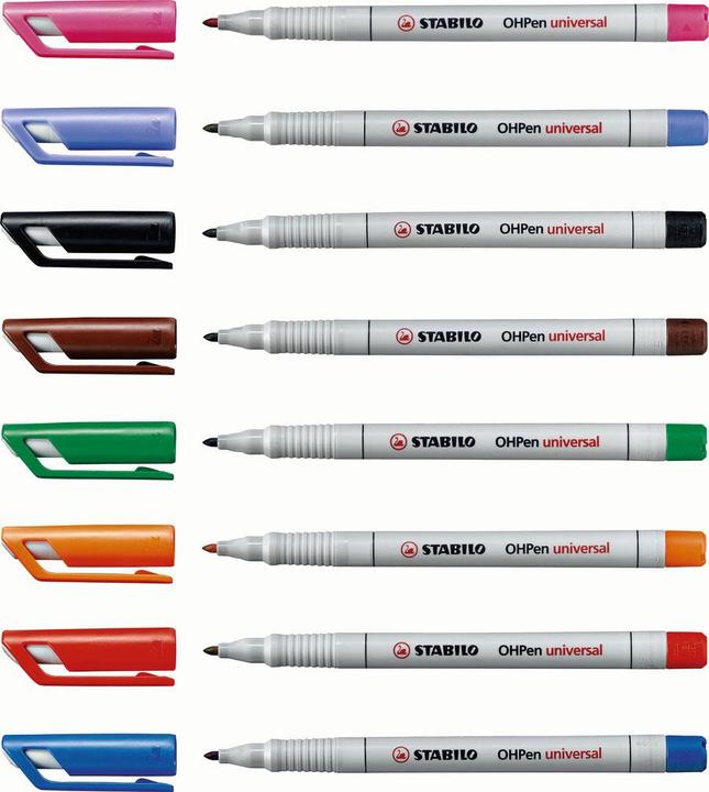 Immagine prodotto STABILO OHPen (Blu, Nero, Arancia, Marrone, Rosso, Verde, 0.40 mm, 6 x)