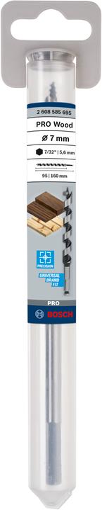 Produktbild Bosch Professional Zubehör PRO Wood Holzschlangenbohrer, 7 x 95 x 160 mm (5.6 mm)