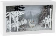 Produktbild IKO Rahmen mit Wintermotiv & Licht h=15cm b=25cm