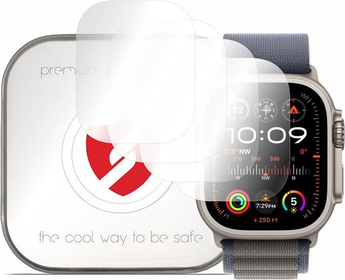 Actual product image Smart Protection - Premium Classic (4 pack) - Apple Watch Ultra / Ultra 2 - Clear