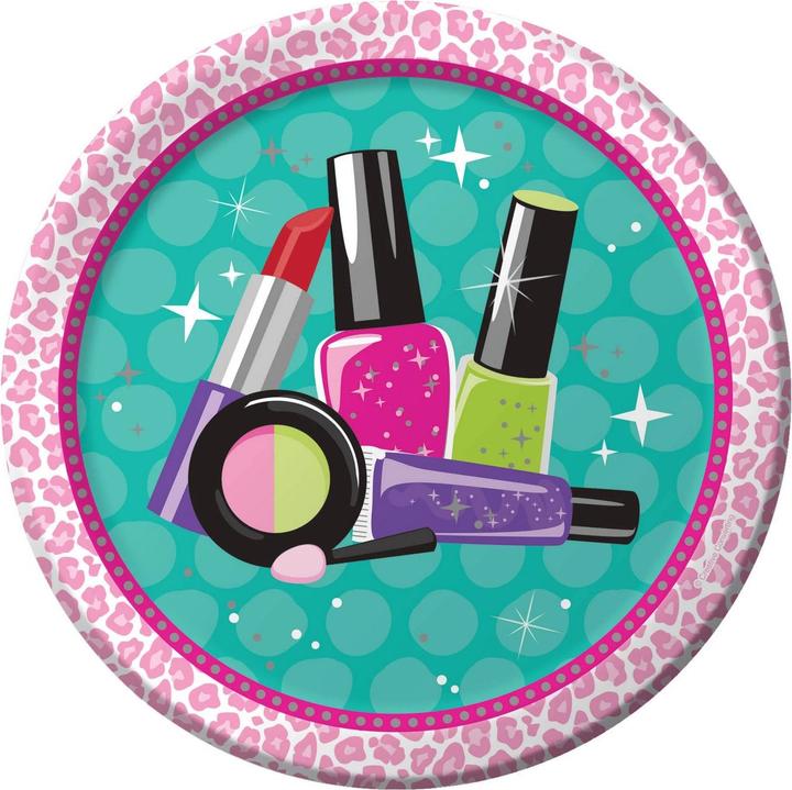 Image du produit Creative Party Assiettes d'anniversaire Sparkle Spa Cosmetics (paquet de 8) (8 x)
