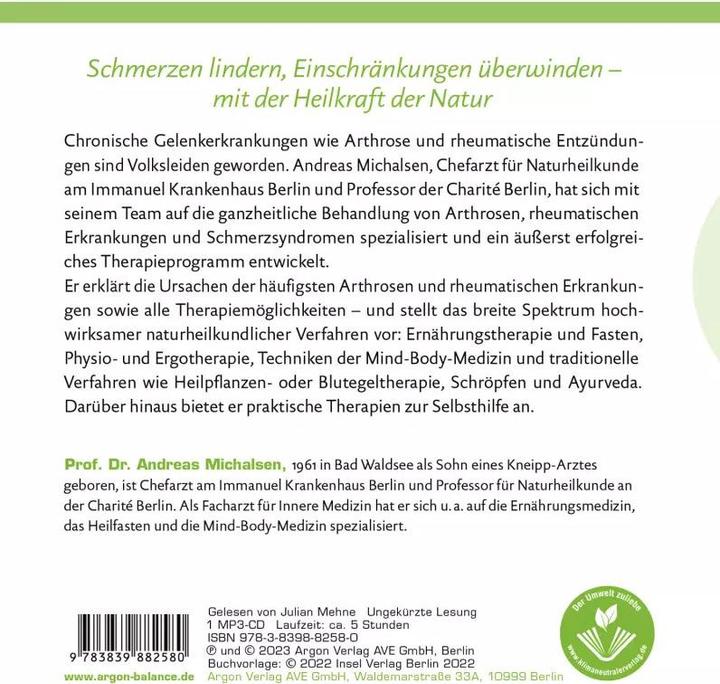 Produktbild Die Natur-Docs – Meine besten Heilmittel für Gelenke. Arthrose, Rheuma und Schmerzen (Andreas Michalsen, Friedrich-Karl Sandmann, Julian Mehne, Deutsch)