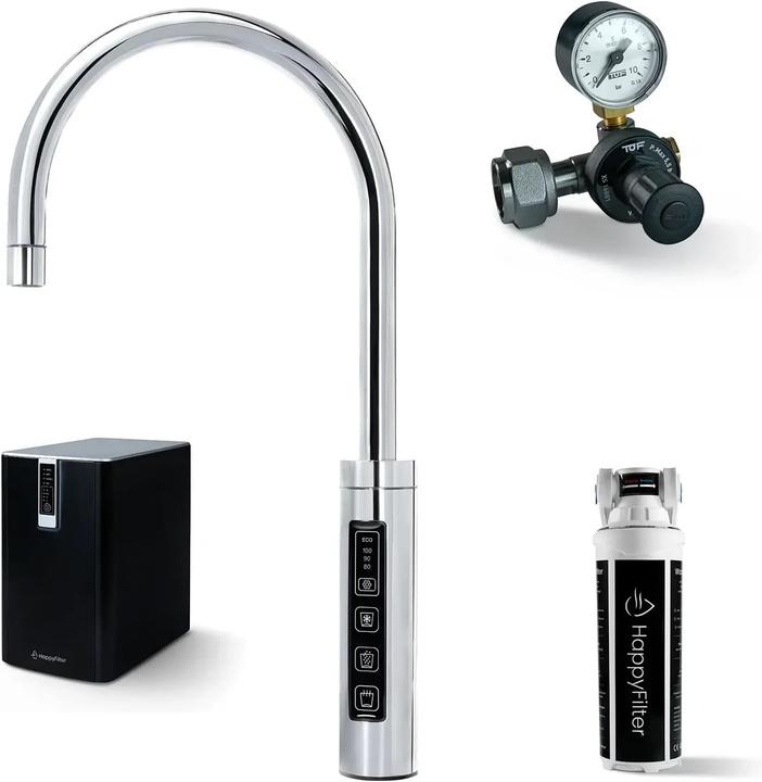 Produktbild HappyFilter 3in1 Wassersprudler mit Touch Wasserhahn
