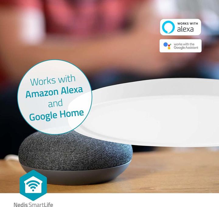 Actual product image Nedis SmartLife Ceiling Light | Round | 29 x 29 cm | Warm White to Cool White | Full Colour (RGB) | 1800 (1800 lm)