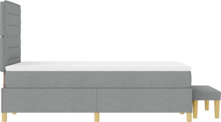 Produktbild VidaXL Boxspringbett Mit Matratze Stoff Hellgrau (120 x 200 cm)