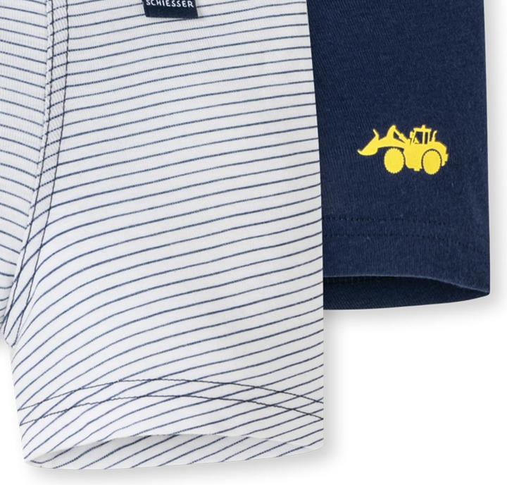 Image du produit Schiesser Lot de 6 shorts / pantalons Kids Boys à fines côtes en coton organique (92, paquet de 6)