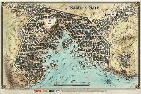 Image du produit Dungeons & Dragons Carte de D&D Baldur/'s Gate