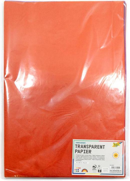 Produktbild Folia Transparentpapier, (B)700 mm x (L)1 m, 42 g/qm, farbig (42 g/m², 1 x)