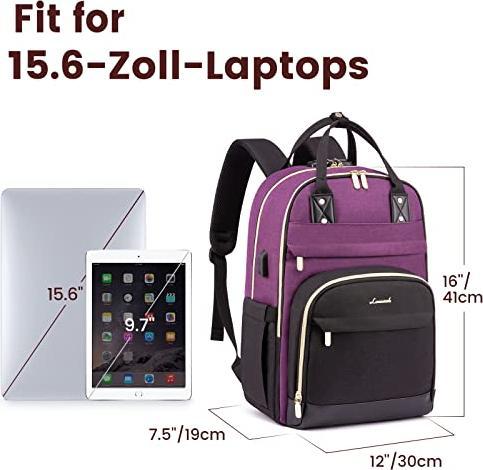 Produktbild Only-Bags.Store Rucksack Schulrucksack Teenager Laptop Rucksack 15.6 Zoll Wasserdicht Schultasche Anti-Diebstahl