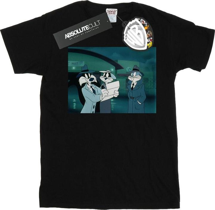 Actual product image Looney Tunes Mens Bugs Bunny Sylvester Letter T-Shirt (5XL)
