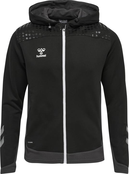 Actual product image hummel Men's Lead Zip Poly Hooded Sweat Jacket (S)