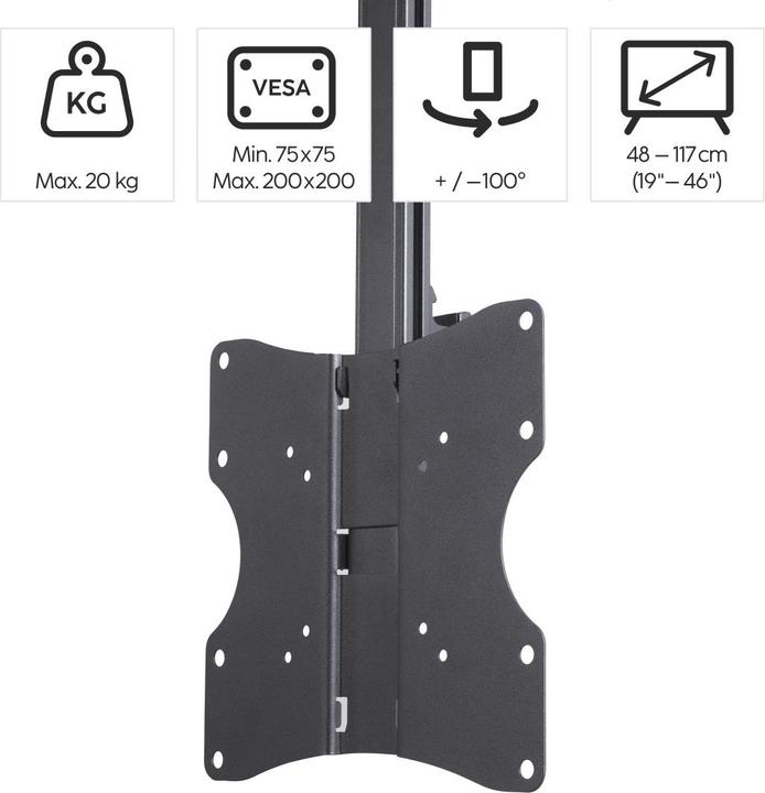Immagine prodotto Hama Supporto a soffitto per TV (Soffitto, 46", 20 kg)